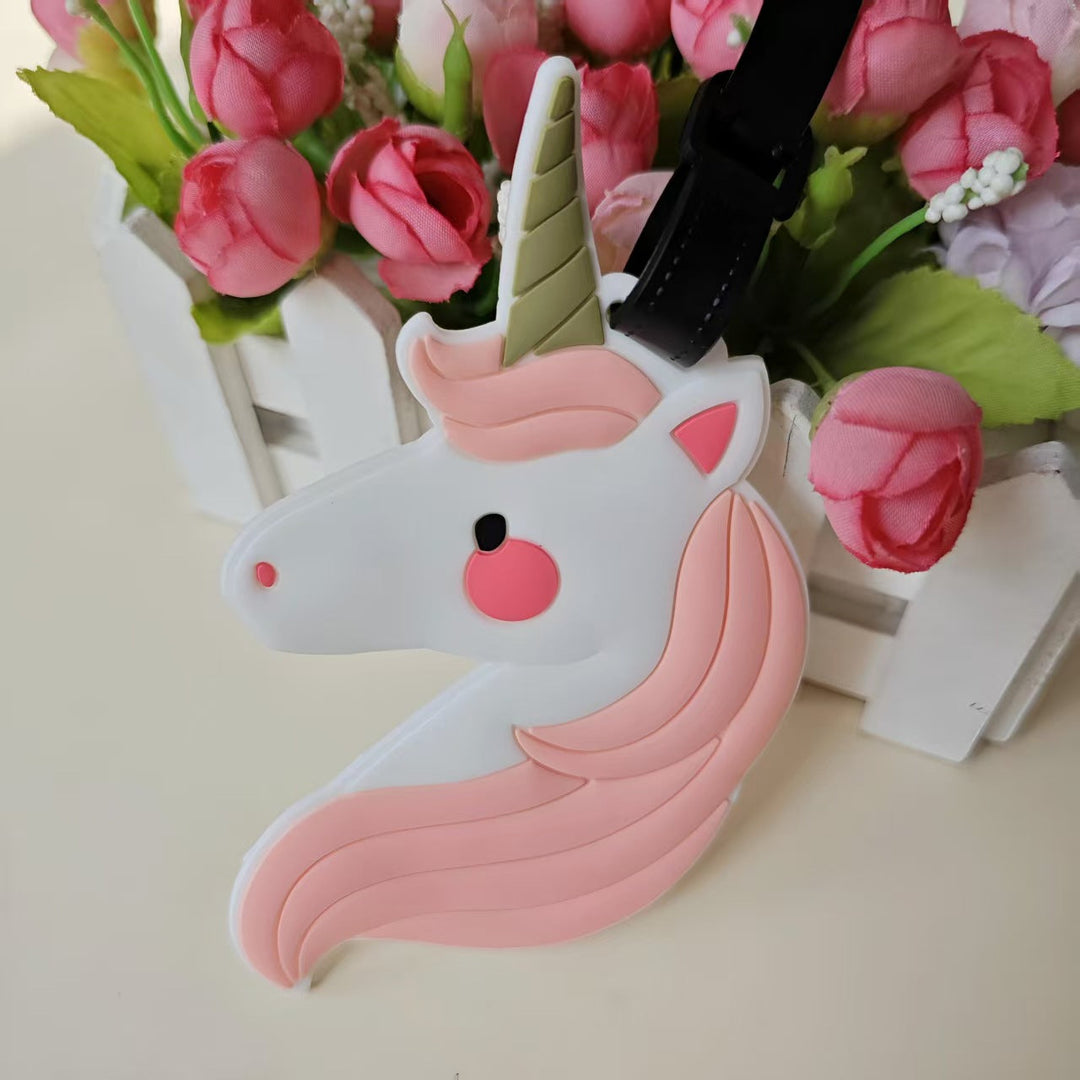 Etichetă de bagaj unisex cu design jucăuș de unicorn 6