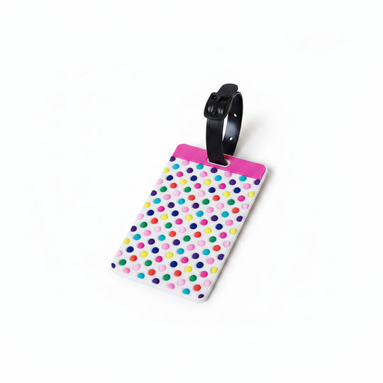 Etichetă de bagaje unisex cu design colorat cu puncte 0