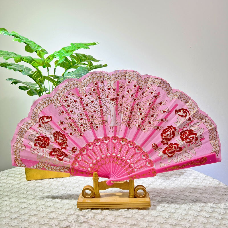 Evantai Pliabil pentru Femei cu Broderie Decorativă 0
