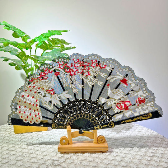 Evantai Pliabil pentru Femei cu Broderie Decorativă 12