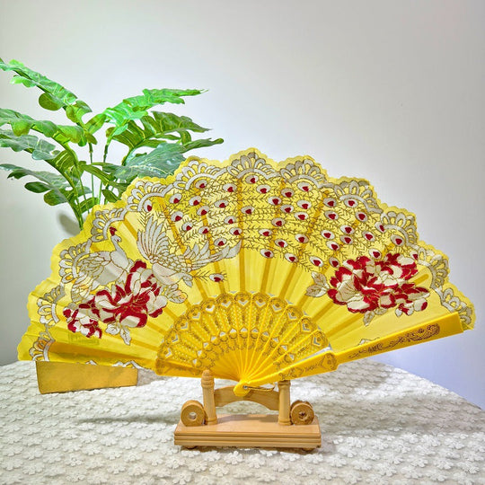 Evantai Pliabil pentru Femei cu Broderie Decorativă 2