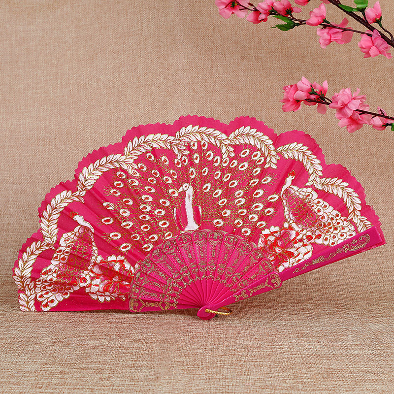 Evantai Pliabil pentru Femei cu Broderie Decorativă 9