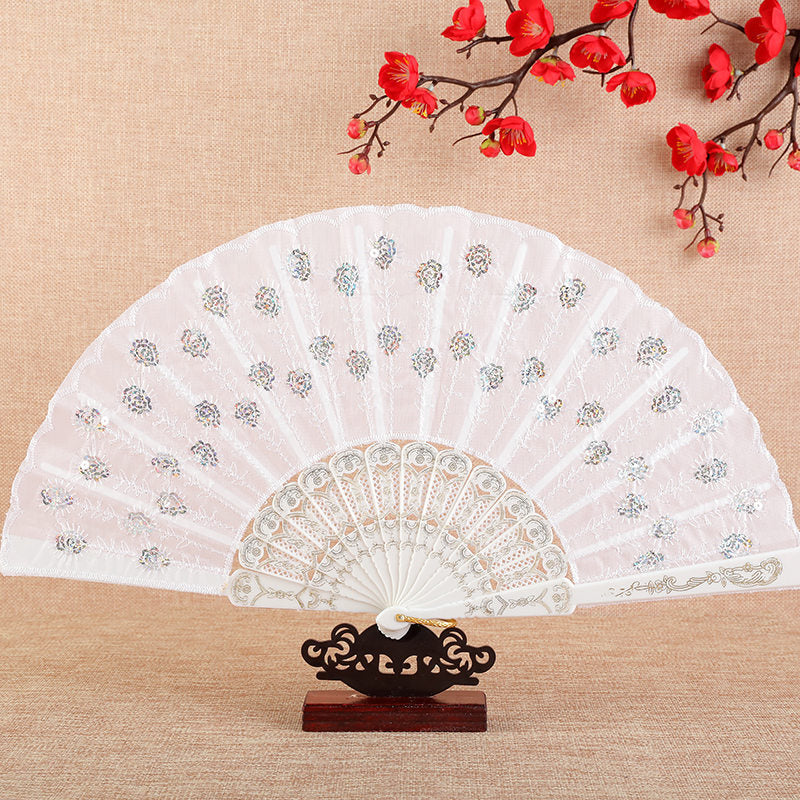 Evantai Pliabil pentru Femei cu Design Artistic Florale 13