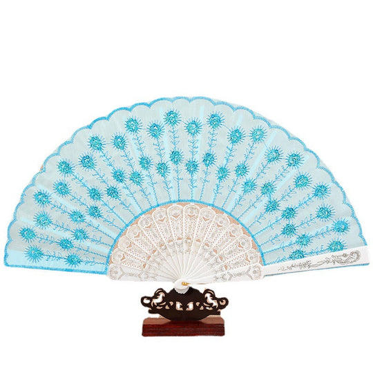 Evantai Pliabil pentru Femei cu Design Artistic Florale 5