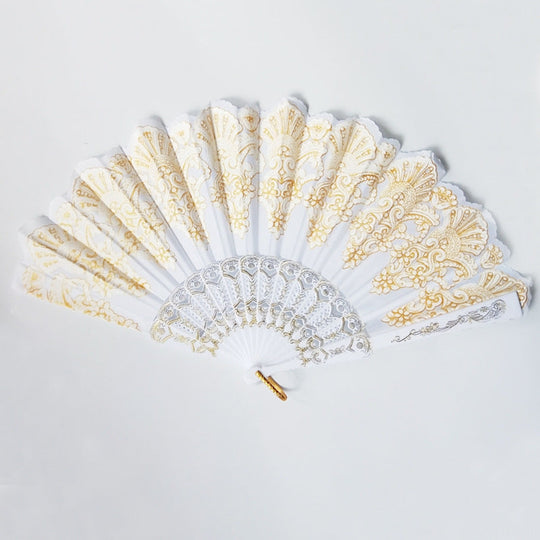 Evantai de Mână Artistic cu Ornamente Fine pentru Femei 11