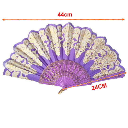Evantai de Mână Artistic cu Ornamente Fine pentru Femei 3