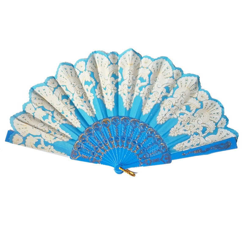 Evantai de Mână Artistic cu Ornamente Fine pentru Femei 6