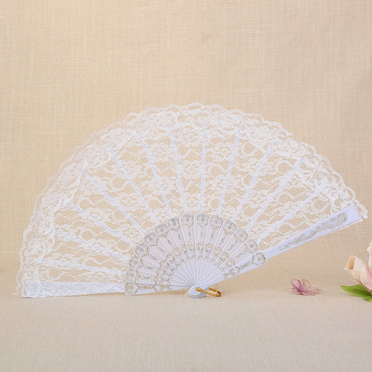 Evantai de Mână pentru Femei cu Design Floral Delicat 0