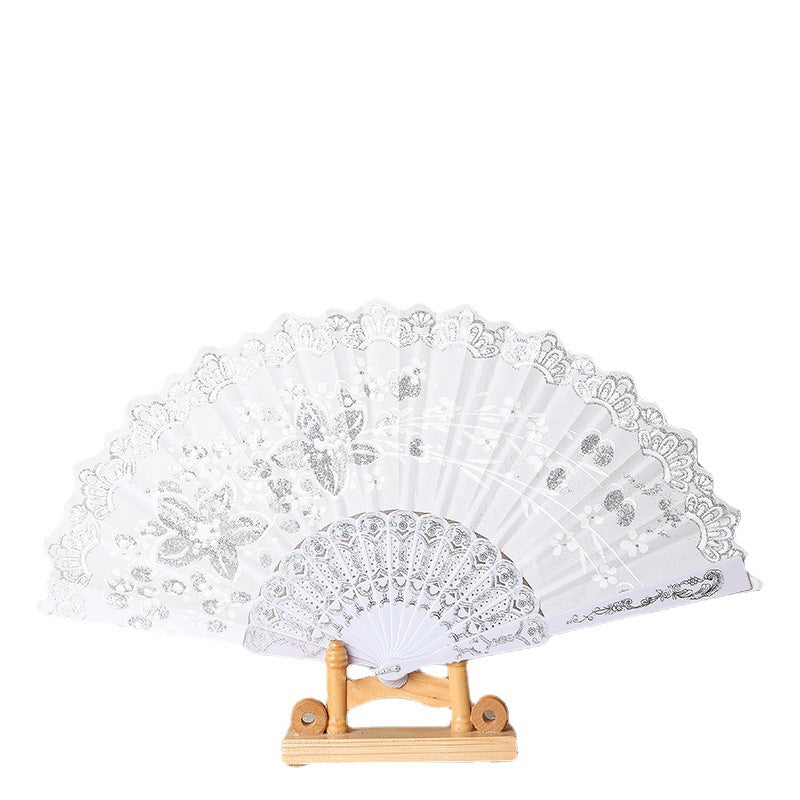 Evantai de damă cu dantelă decorativă 5