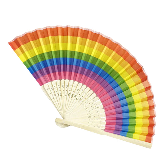 Evantai de damă cu design artistic colorat 0