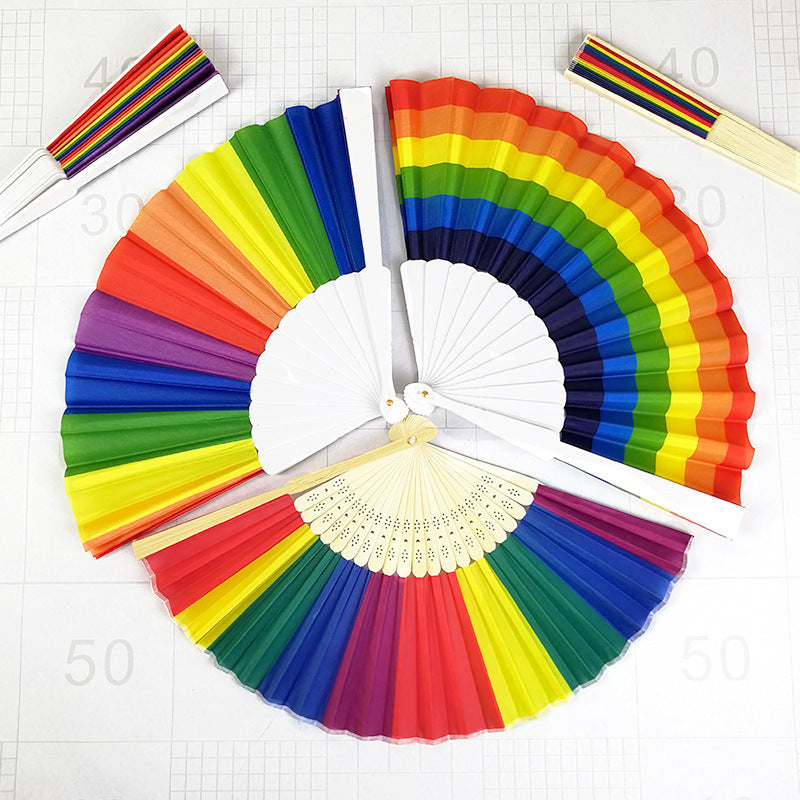 Evantai de damă cu design artistic colorat 1