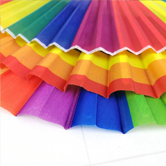 Evantai de damă cu design artistic colorat 5
