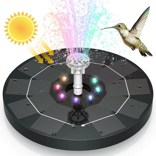 Fântână De Apă Cu Led-Uri Solare