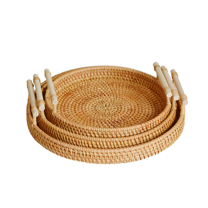 Farfurie Rotundă de Servire cu Mânere Decorative pentru Diverse Ocazii 1