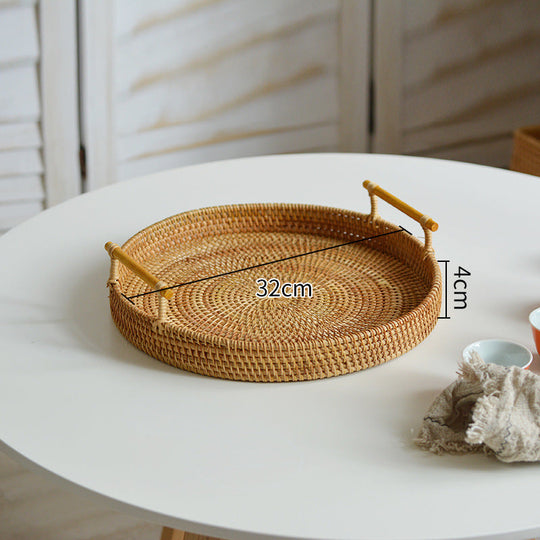 Farfurie Rotundă de Servire cu Mânere Decorative pentru Diverse Ocazii 2