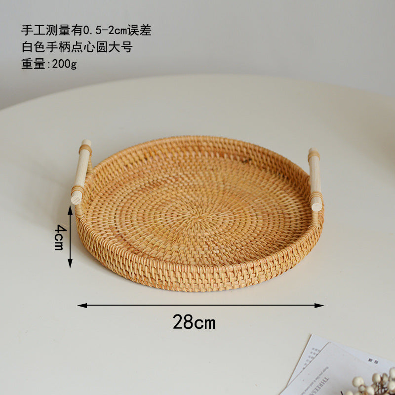 Farfurie Rotundă de Servire cu Mânere Decorative pentru Diverse Ocazii 3