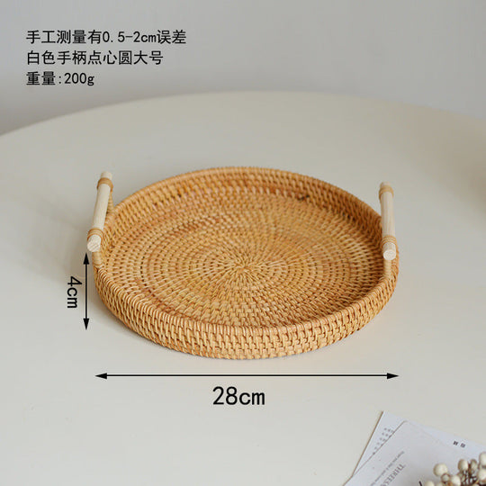 Farfurie Rotundă de Servire cu Mânere Decorative pentru Diverse Ocazii 3