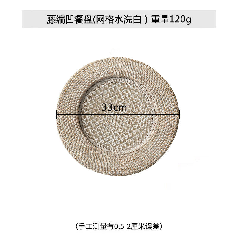 Farfurie Rotundă pentru Servire, Design Delicat, 33 cm, Ideală pentru Mese Festive și Întâlniri Casual 0
