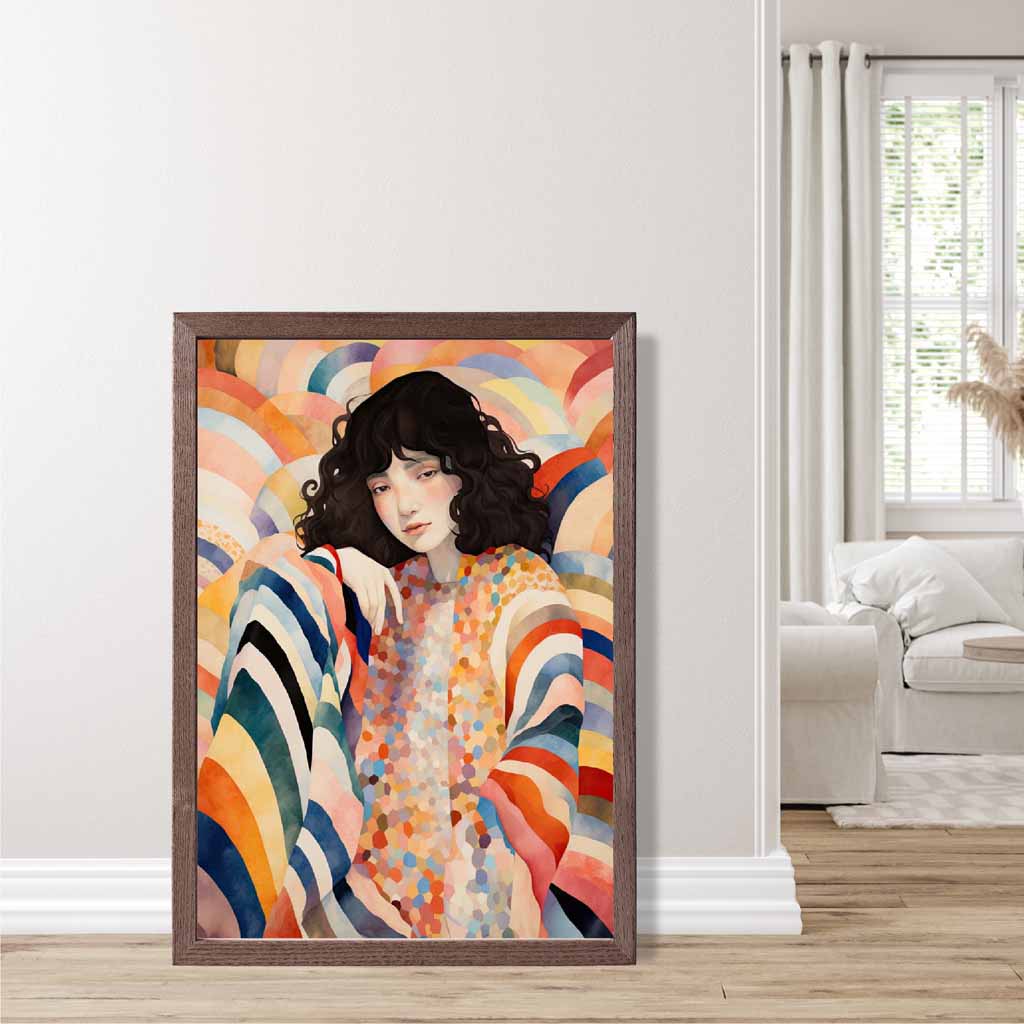 Femei Imprimeu Colorat Abstract Artistic 7