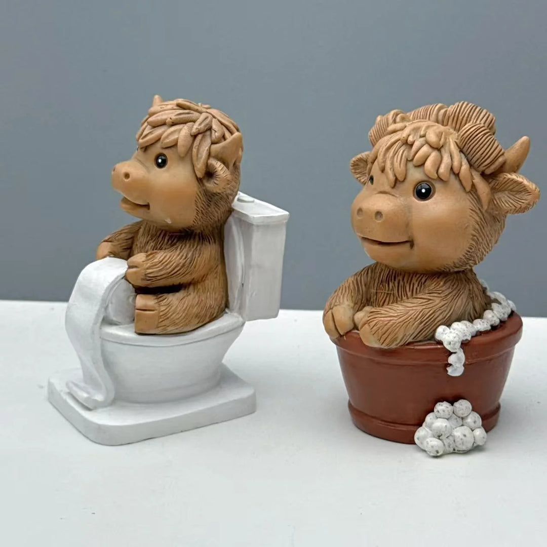 Figurină Decorativă Bărbați Vacă Highland Amuzantă 4