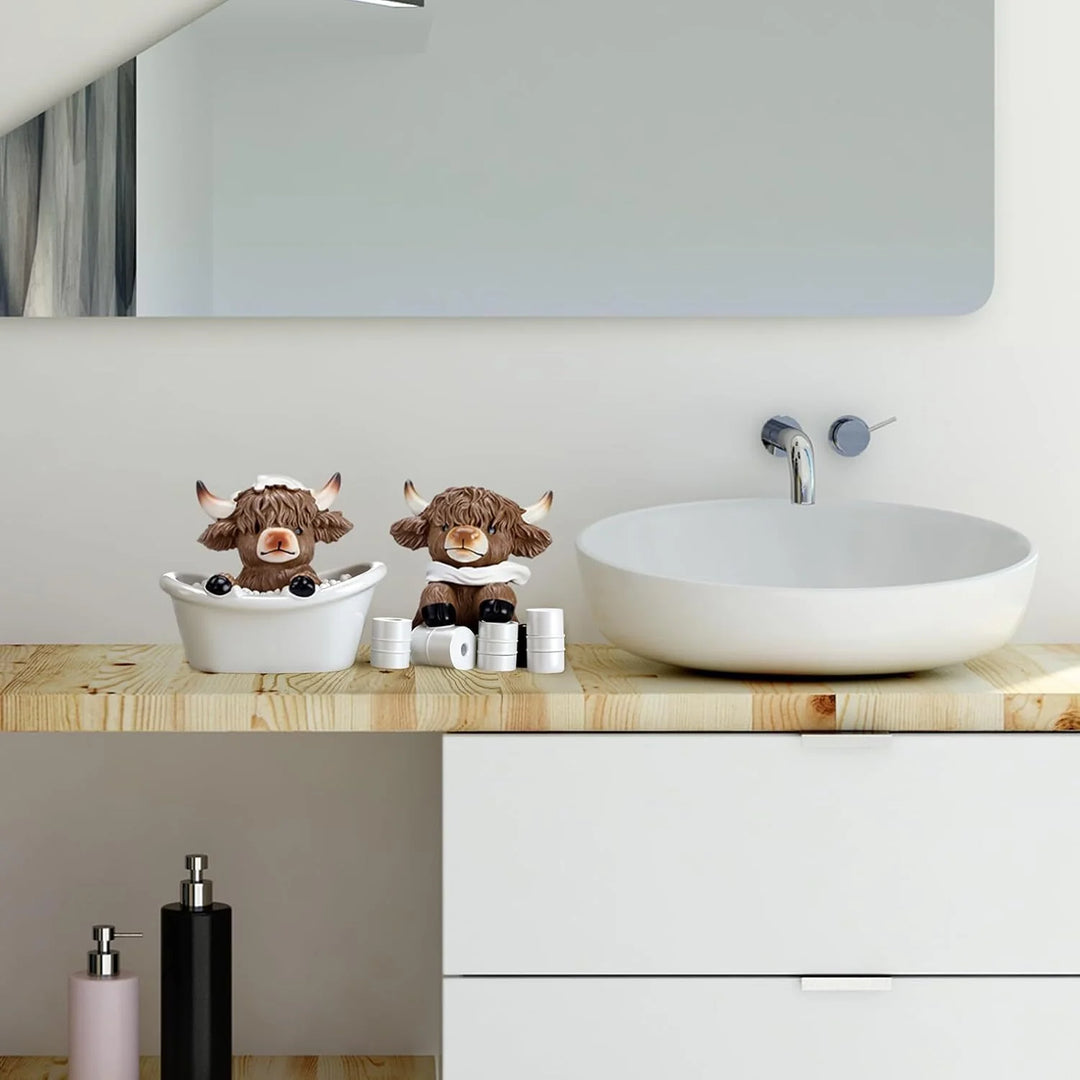 Figurină Decorativă Vacă Highland Amuzantă pentru Interior 3