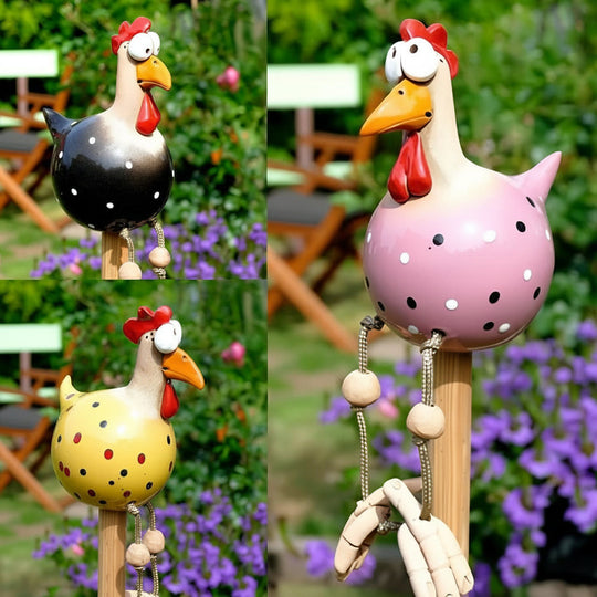 Figurină de Grădină Pui Mobil pentru Decorare Creativă 3