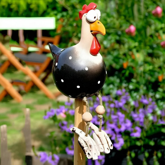 Figurină de Grădină Pui Mobil pentru Decorare Creativă 4