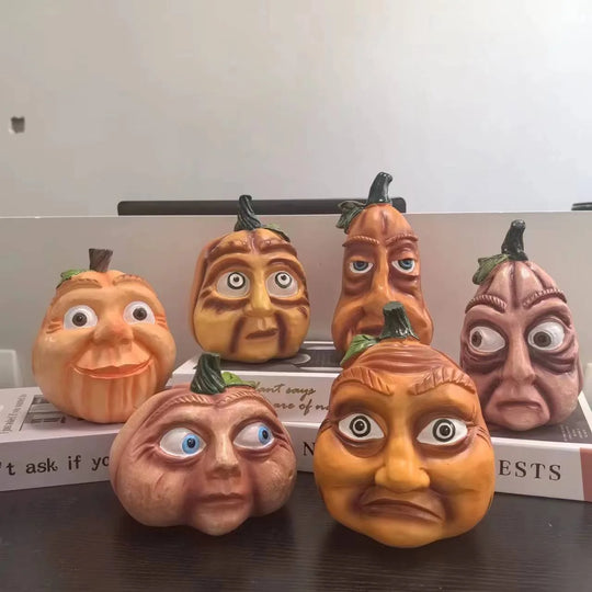 Figurină decorativă de dovleac cu design amuzant pentru toamnă 2
