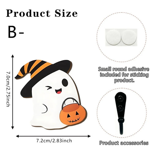 Figurină decorativă fantomă cu coasă pentru Halloween 10