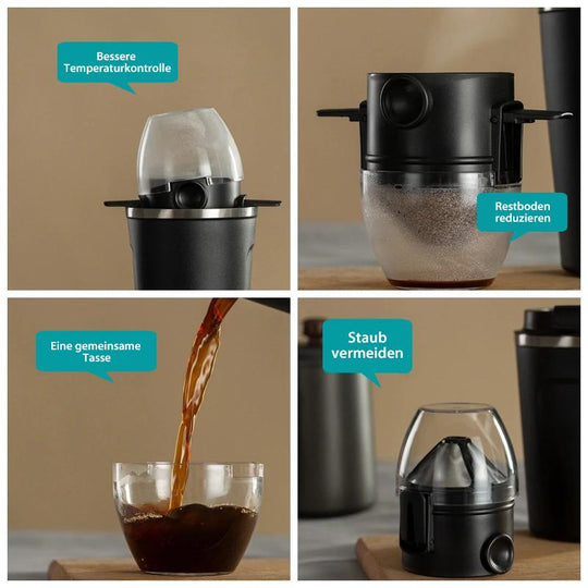 Filtru de Cafea Reutilizabil Compact cu Microfiltru pentru Cafetieră 5
