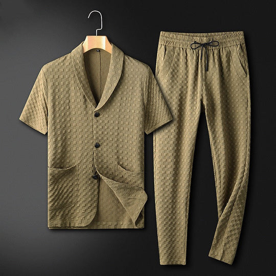 Heren Kostuum Tweedelig Modern Geometrisch Polyester 5