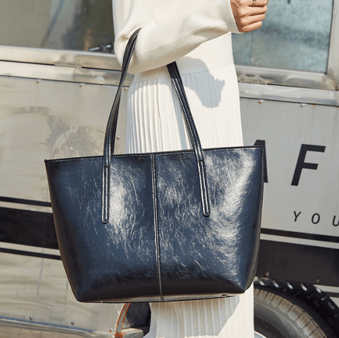 Geanta Tote Din Piele Vintage Cu Ulei