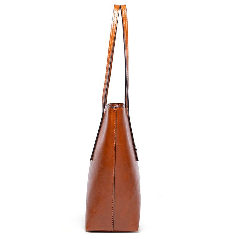 Geanta Tote Din Piele Vintage Cu Ulei