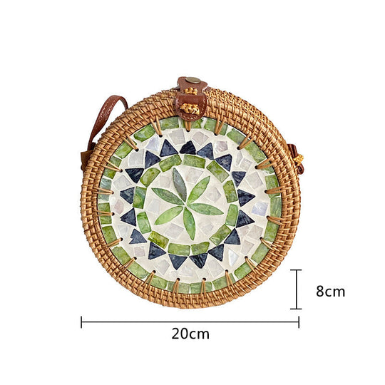 Geantă Rotundă pentru Femei cu Design Artistic 0