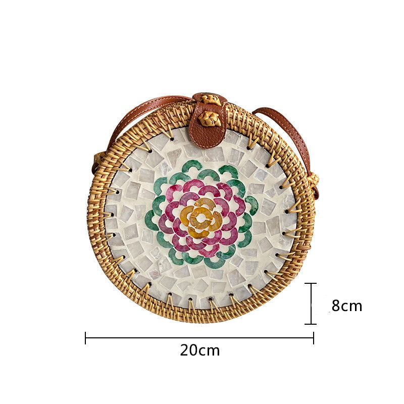 Geantă Rotundă pentru Femei cu Design Artistic 9