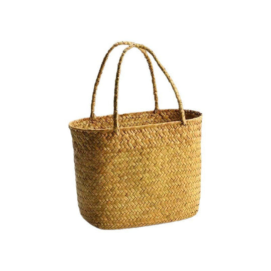 Geantă de damă din țesut natural cu design versatil 4
