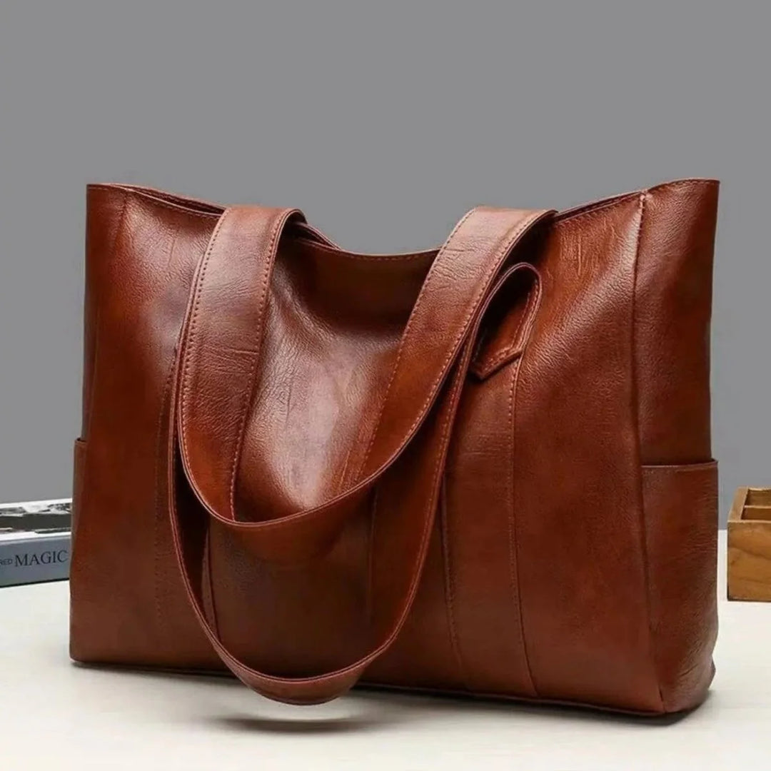 Geantă de umăr cu design clasic și suprafață netedă 7