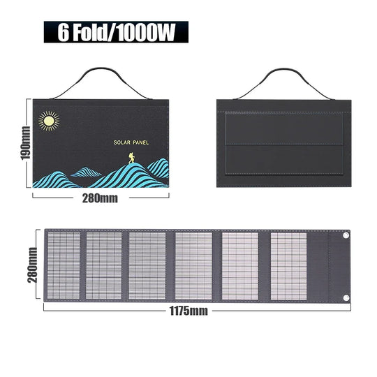 Geantă pliabilă cu panou solar portabil pentru încărcare USB și DC 7