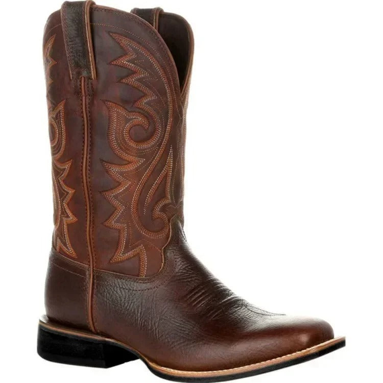 Ghete cowboy din piele ecologică pentru bărbați 0