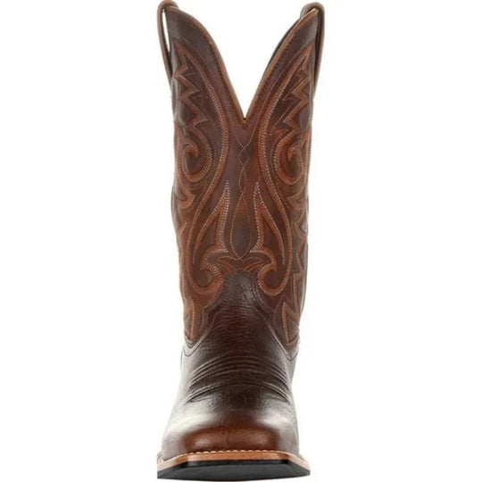 Ghete cowboy din piele ecologică pentru bărbați 7