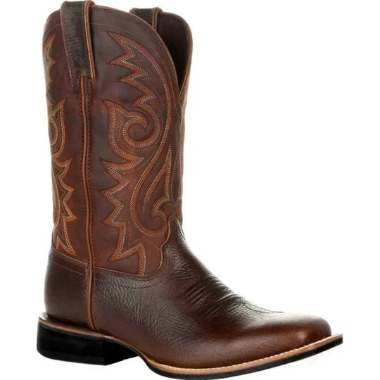 Ghete de cowboy din piele pentru bărbați 0