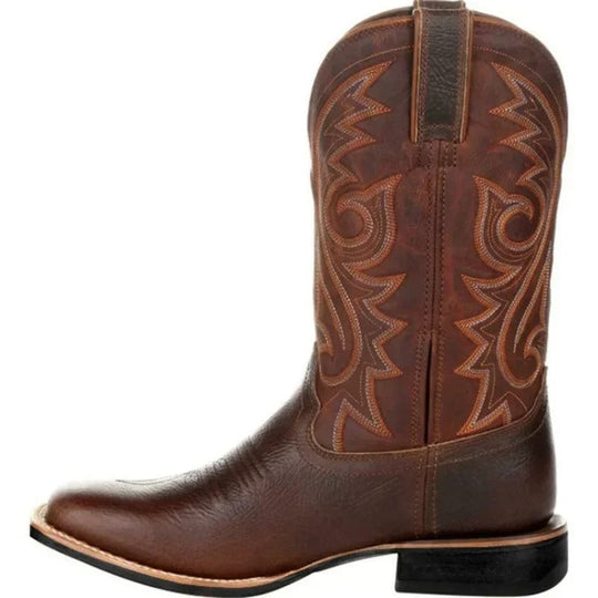 Ghete de cowboy din piele pentru bărbați 3