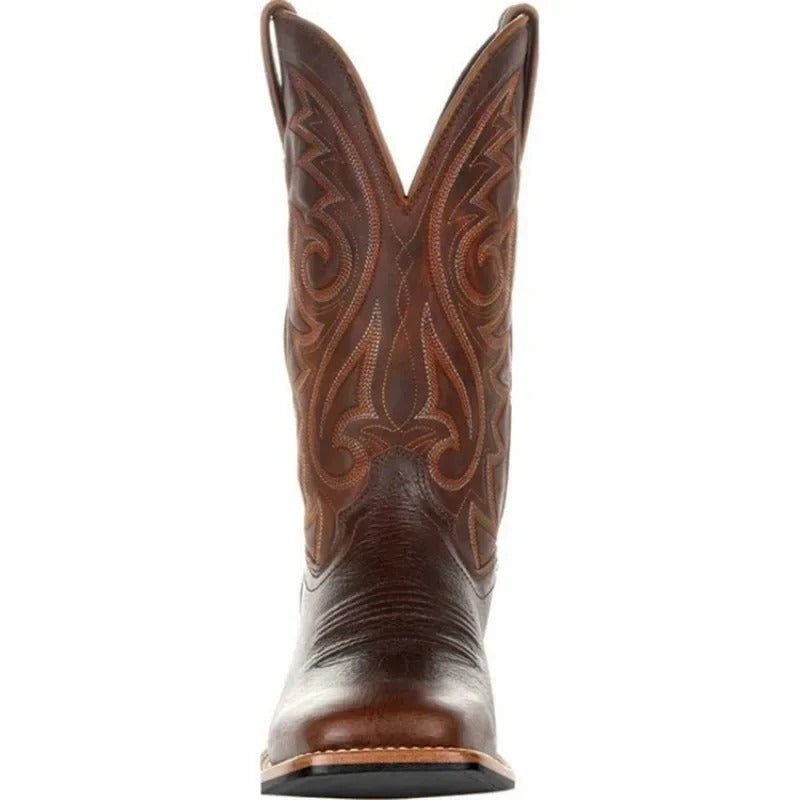 Ghete de cowboy din piele pentru bărbați 5