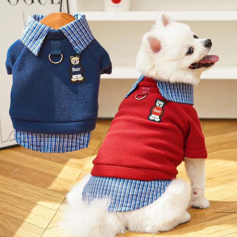 Haină pentru animale mici Casual cu Fleece Călduros 1