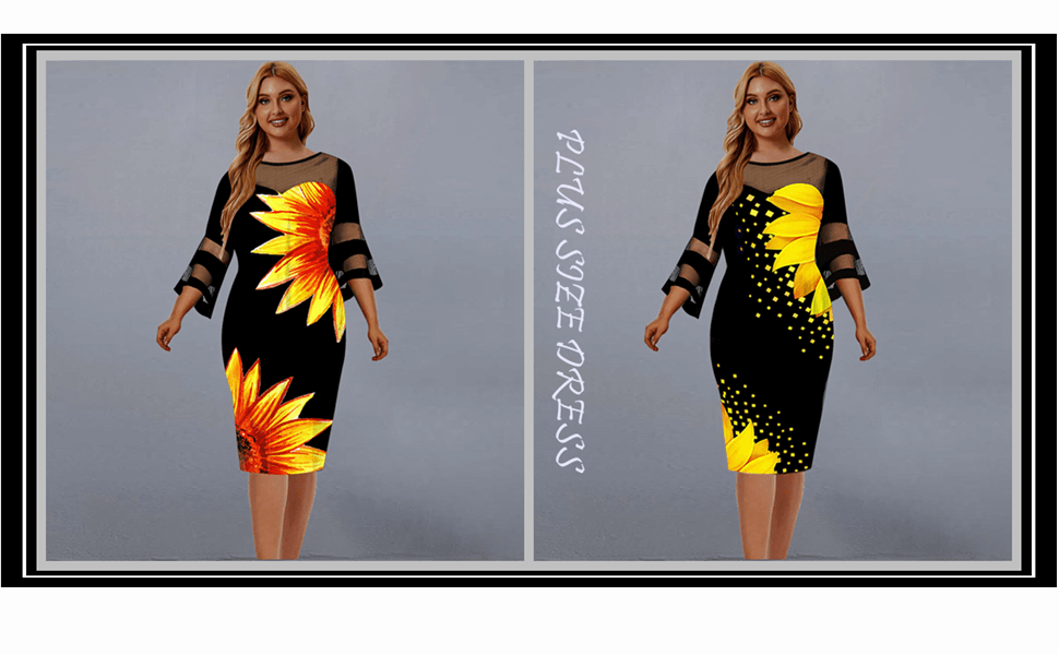 Haine Casual De Vară Cu Design Floral Pentru Mărimi Mari