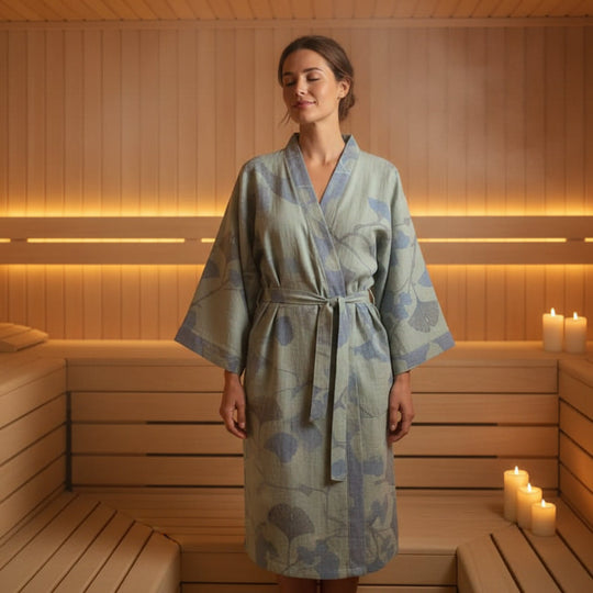 Halat de baie Kimono pentru femei, design confortabil 2