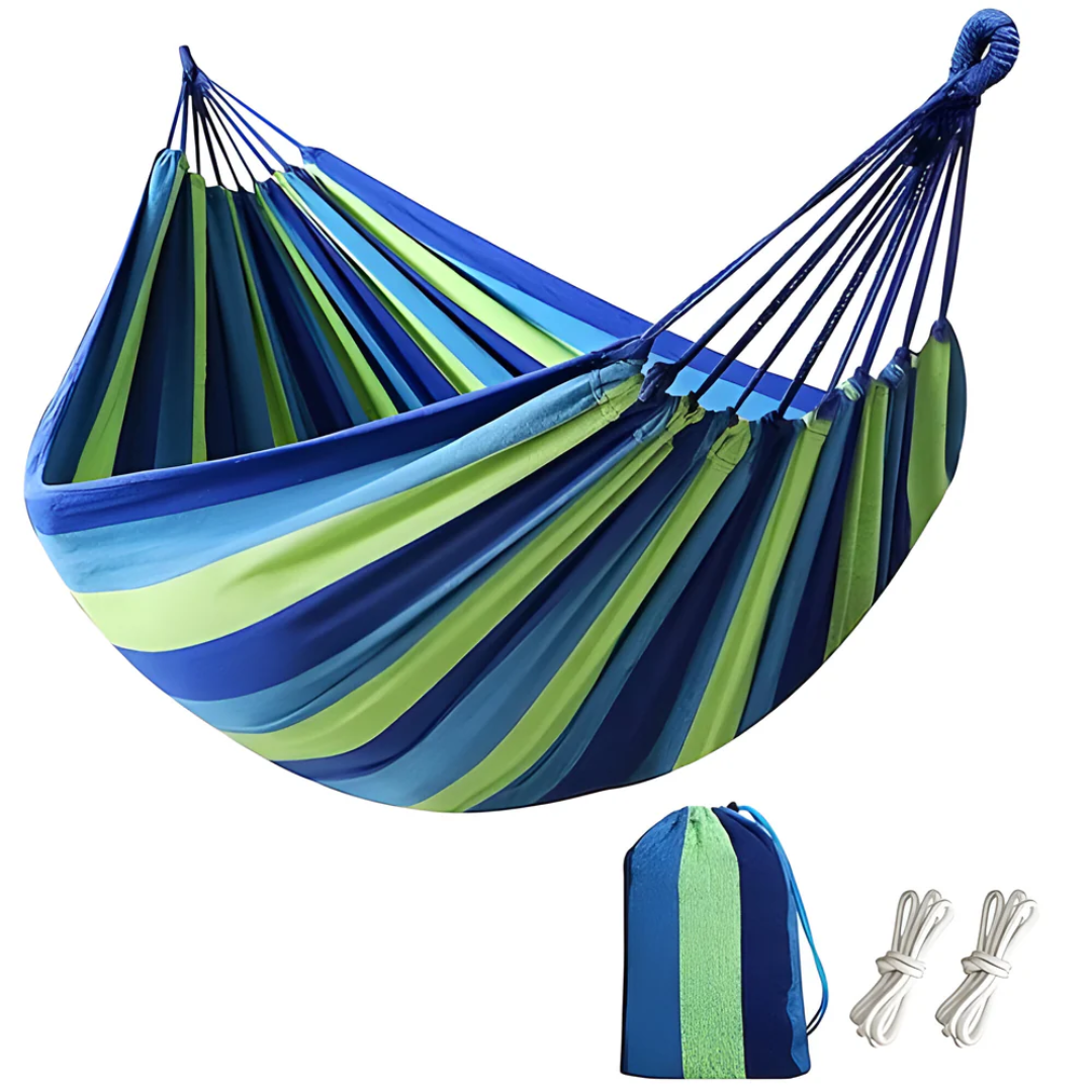 Hamac Exterior cu Design în Dungi pentru Relaxare 0