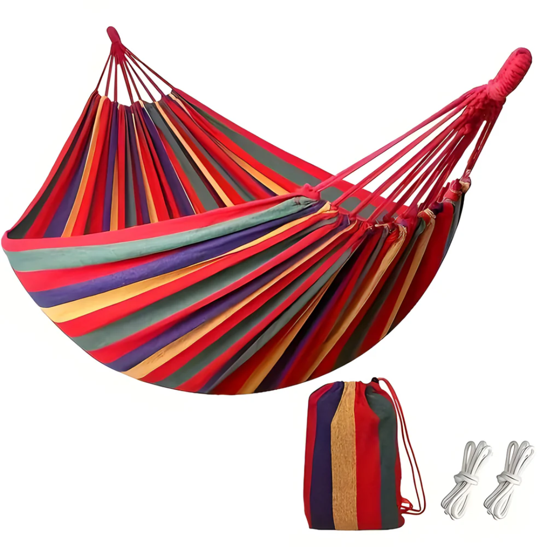 Hamac Exterior cu Design în Dungi pentru Relaxare 4