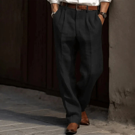 Heren Broek Retro Nadelstrepen Ademend Materiaal 2