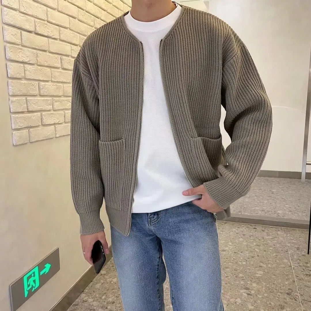 Heren Cardigan Gebreid Trendy Casual Stijl 4